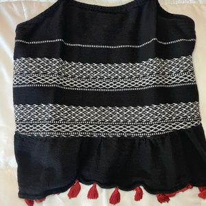 Ana bikini strap black tank top